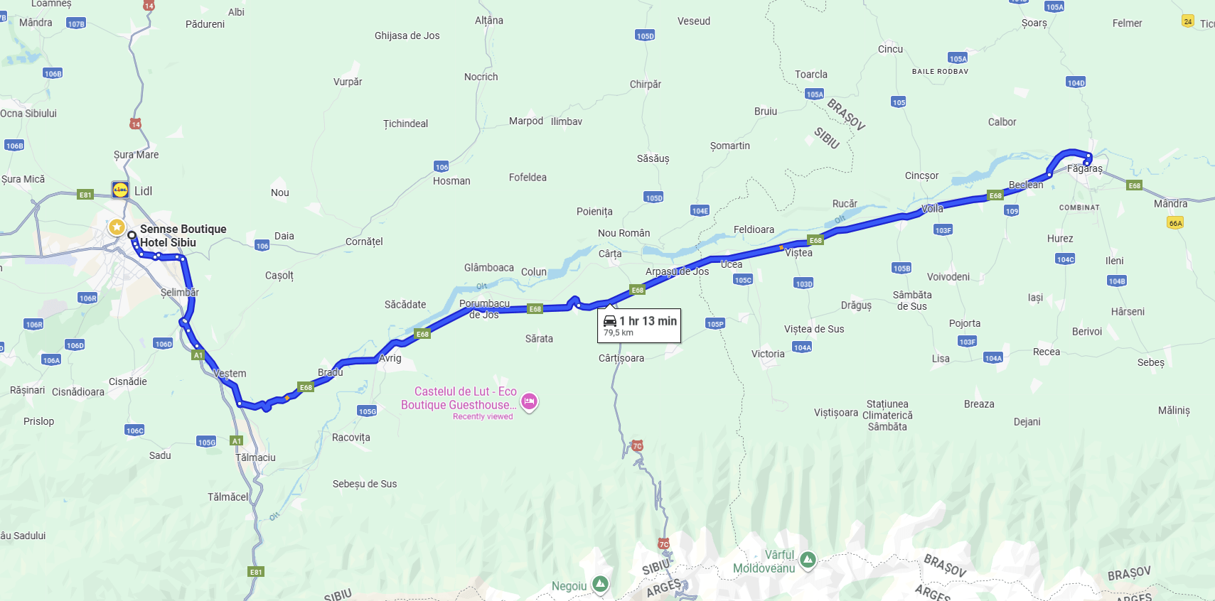 directii cetatea fagarasului